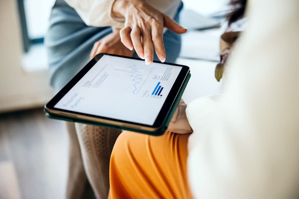 Healthcare professional analyzing marketing performance